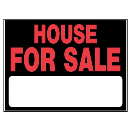 HILLMAN Hillman Group 842164 15 x 19 in. Red & Black Plastic House for Sale Sign -  6 Piece 842164